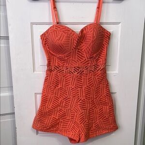 Coral Patterned Mini romper